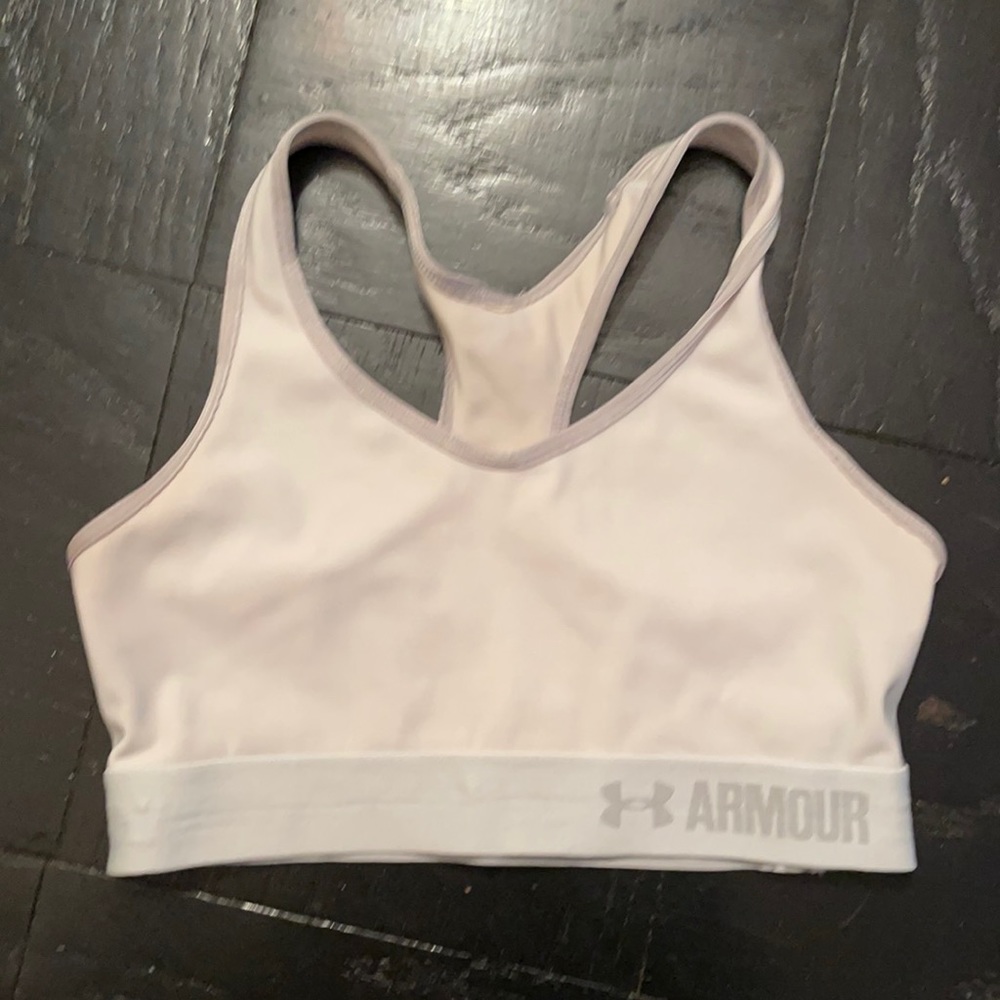White Under Armour Sports Bra